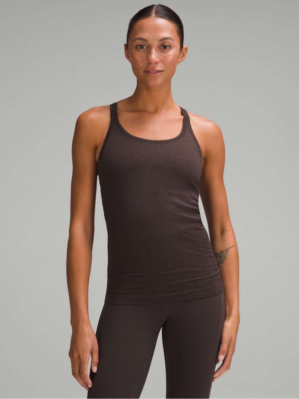 lululemon athletica ebb to street tank in espresso